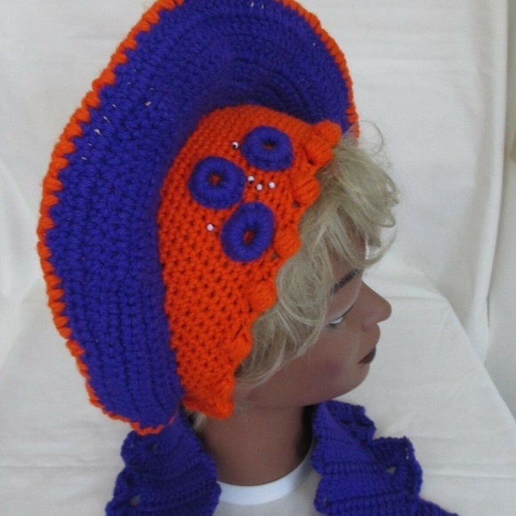 HAT SCARF Crochet NEW 2 PC SET Handmade Hat 20"-22" - Picture 3 of 7